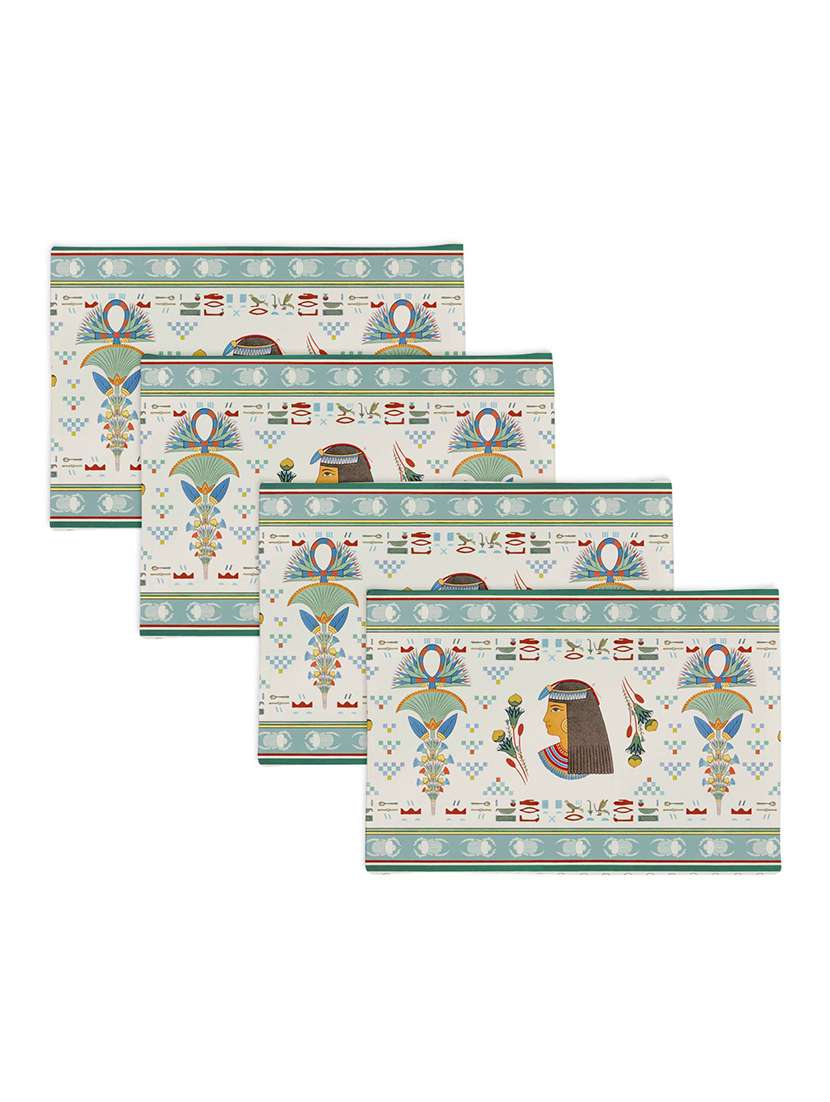 set of printed dining table placemats