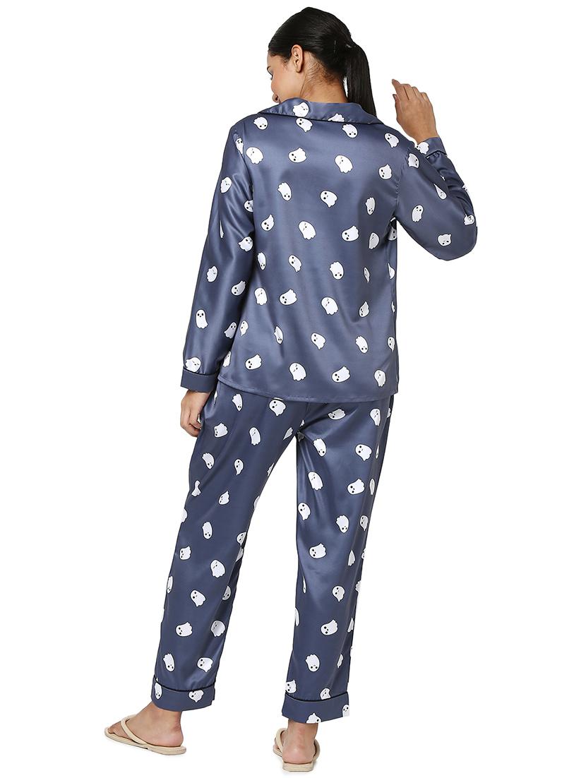 quirky printed nightwear pajama set - 18564506 - Standard Image - 2