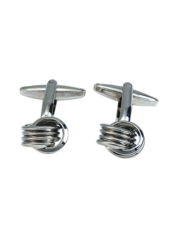 silver nonmetal cufflink