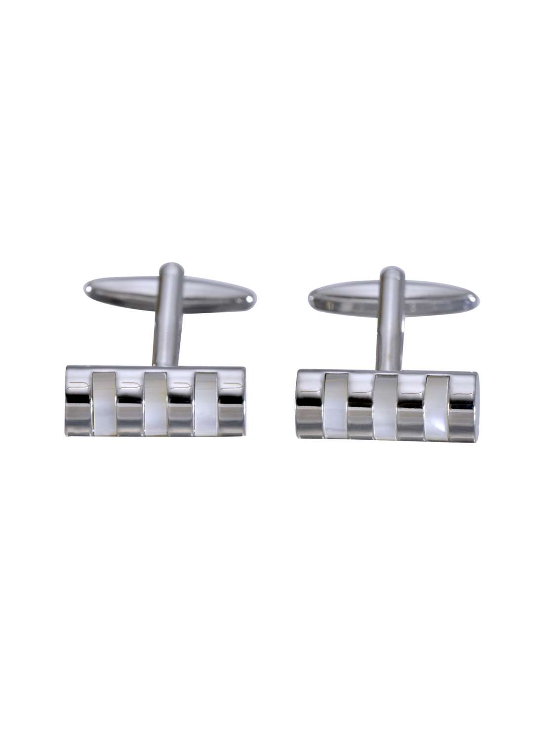 silver nonmetal cufflink
