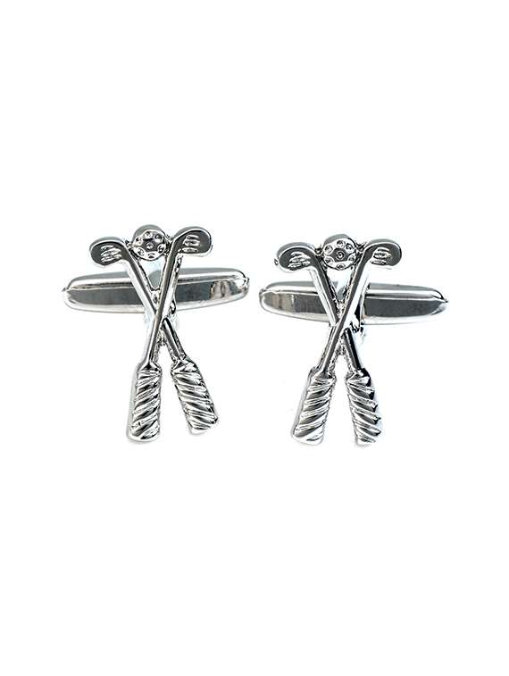 silver nonmetal cufflink