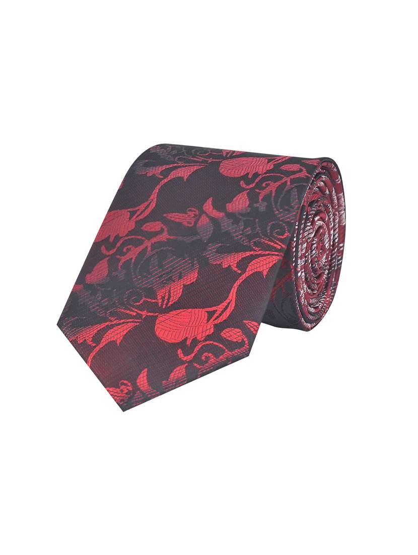 men textured polyester tie