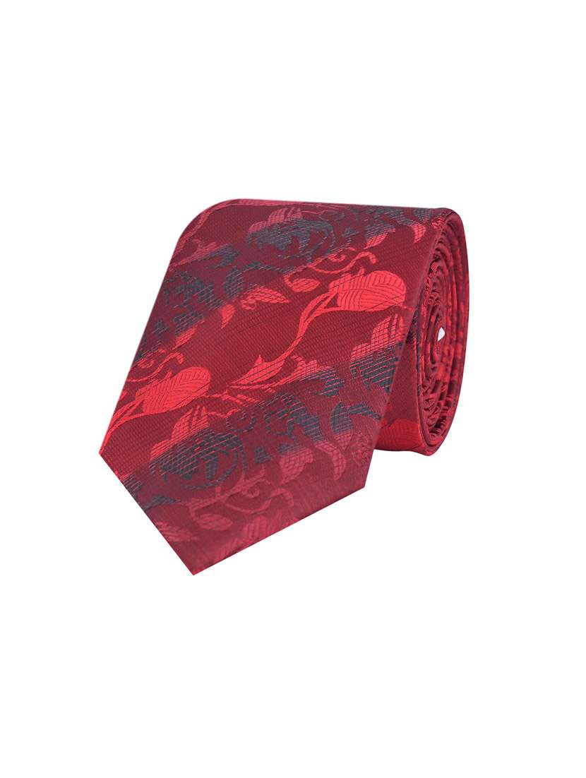 men textured polyester tie