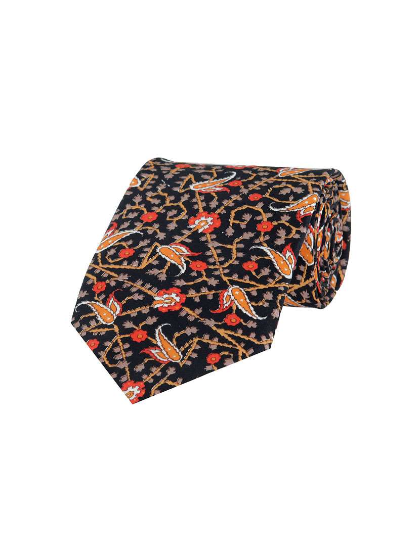 men printed silk tie 