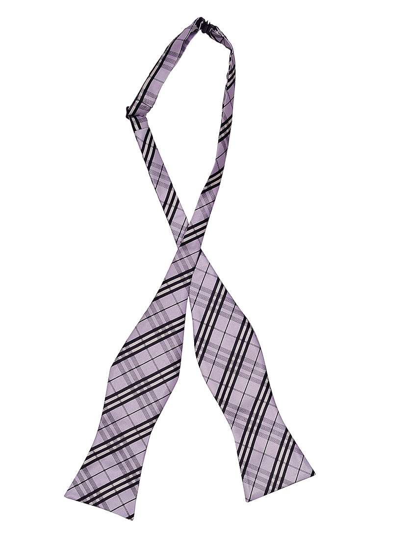 purple checkered bow tie 