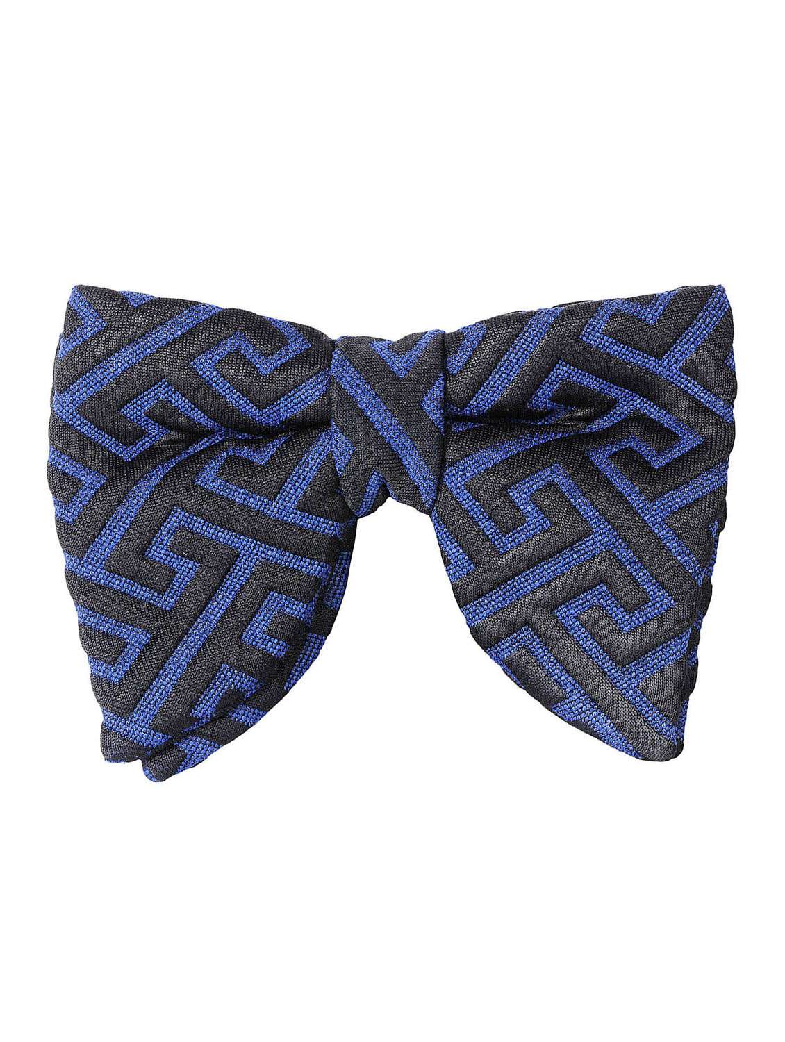 blue polyester bow tie