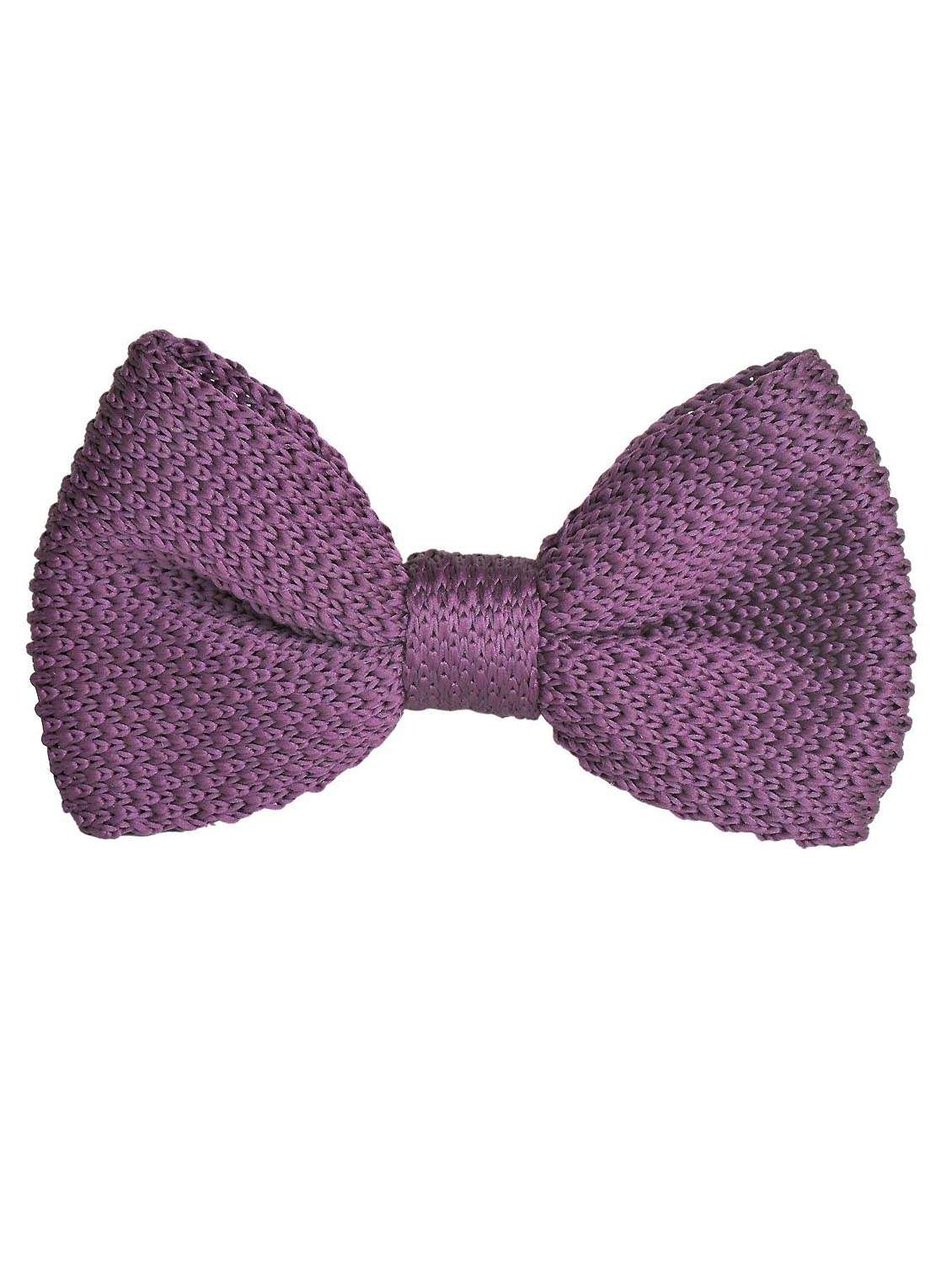 purple knitted bow tie