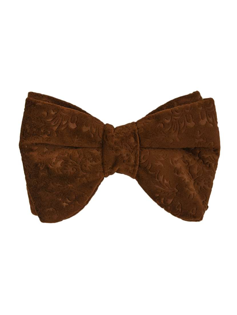 brown velvet bow tie