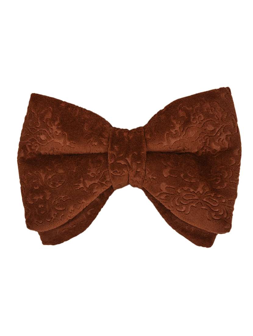 brown velvet bow tie