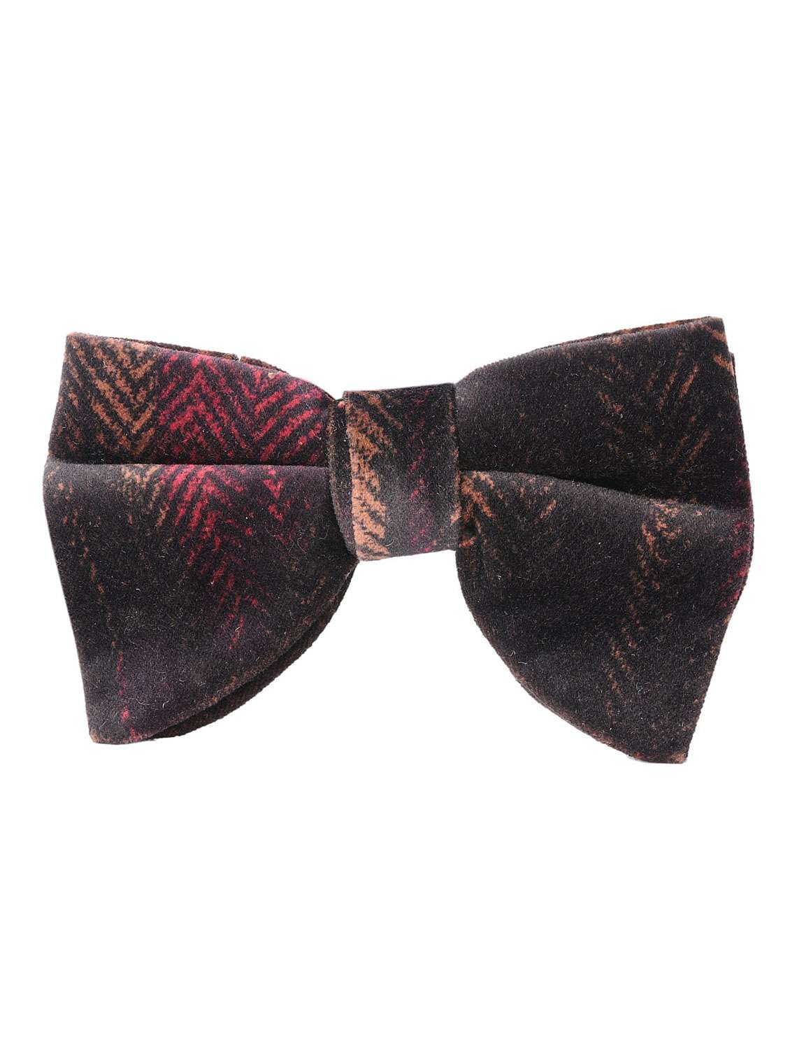 multi colored velvet bow tie