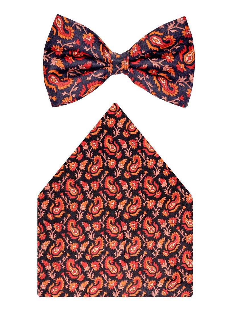 multi colored silk bow tie