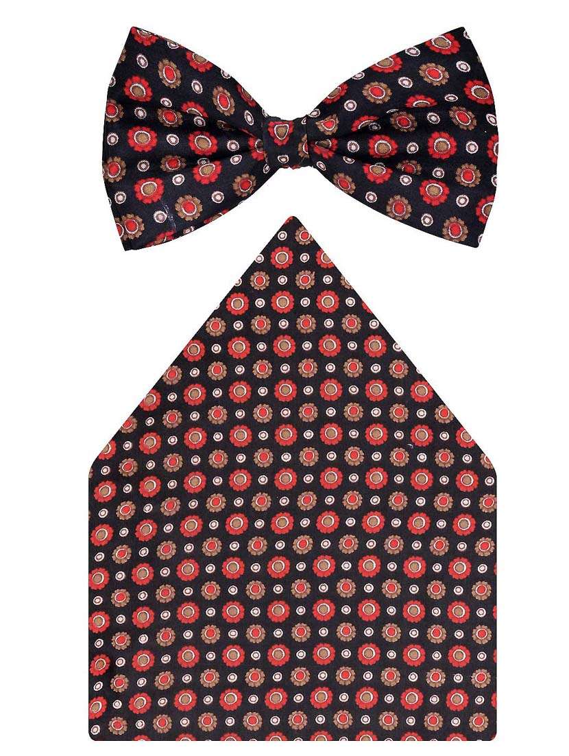 multi colored silk bow tie