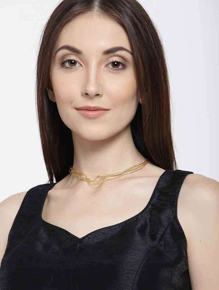 women gold brass chain necklace - 18565399 - Standard Image - 2