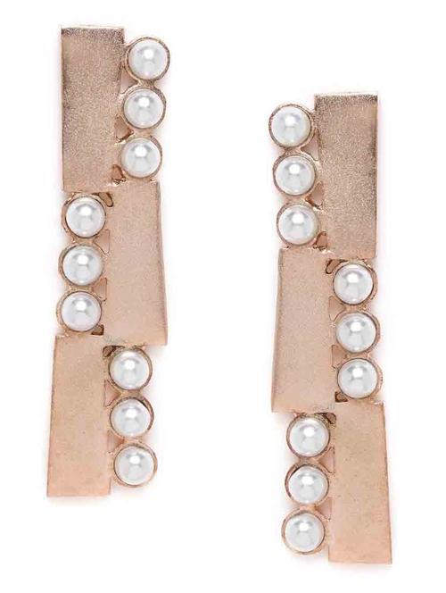 gold brass drop earring - 18565474 -  Standard Image - 0