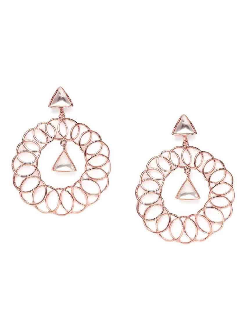 gold brass chandballi earring - 18565475 -  Zoom Image - 0