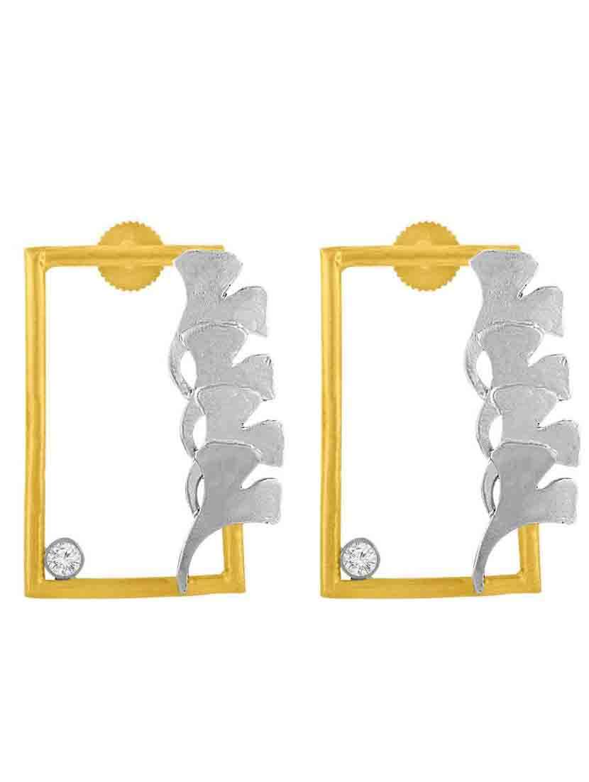 gold brass studs earring