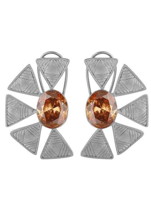 grey brass studs earring - 18565508 - Standard Image - 0