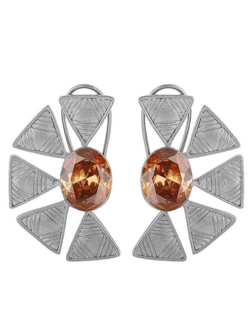 grey brass studs earring - 18565508 - Zoom Image - 0