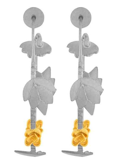 grey brass drop earring - 18565509 - Standard Image - 0