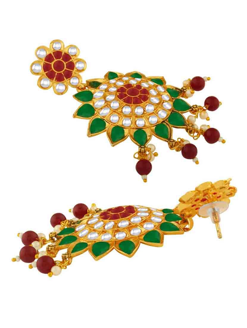 multi colored metal chandballi earring - 18565531 - Standard Image - 2