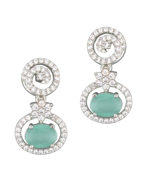 blue brass drop earring - 18565585 - Standard Image - 0