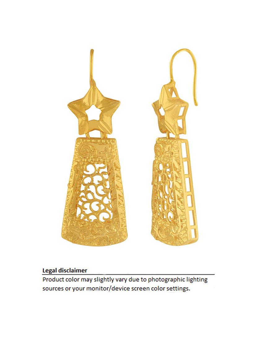 gold plated necklace earing set with mangtikka - 18565768 - Standard Image - 2