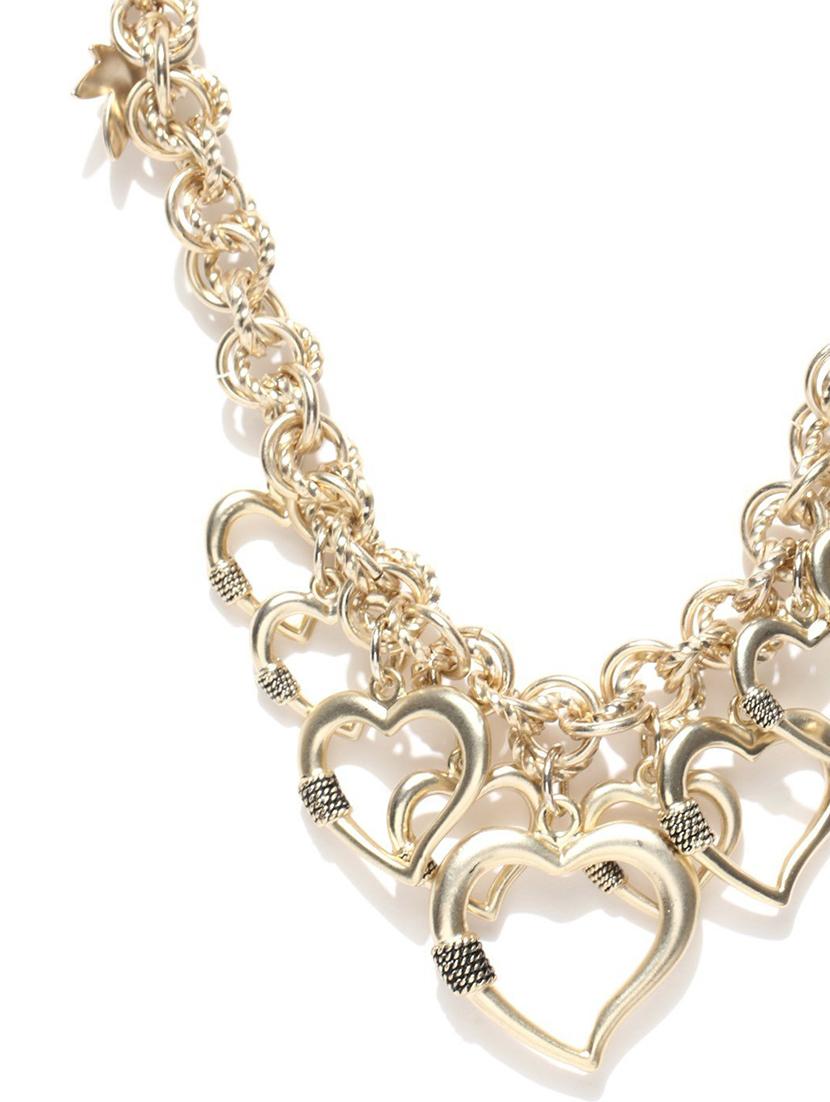 floral alloy gold plated collar necklace set - 18565827 - Standard Image - 2