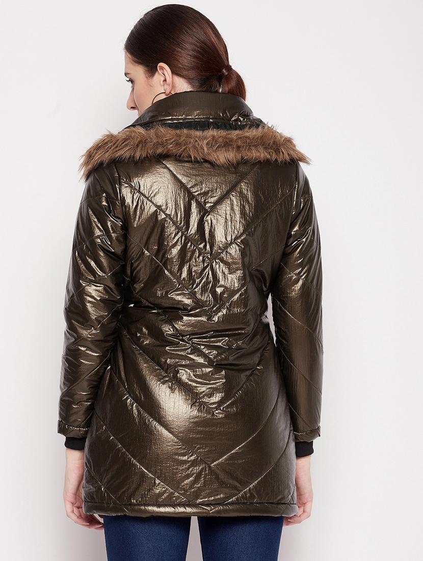 hooded neck quilted jacket - 18566488 - Standard Image - 2