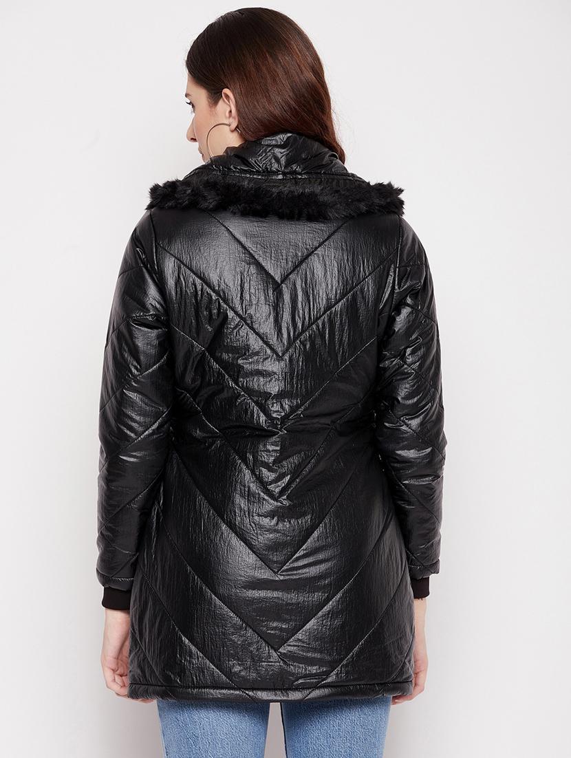 hooded neck quilted jacket - 18566491 - Standard Image - 2