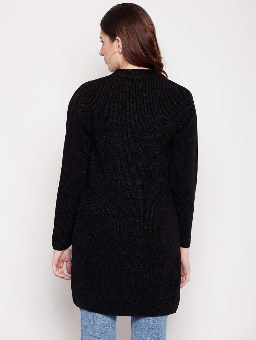 long sleeved self design shrug - 18566513 - Standard Image - 2