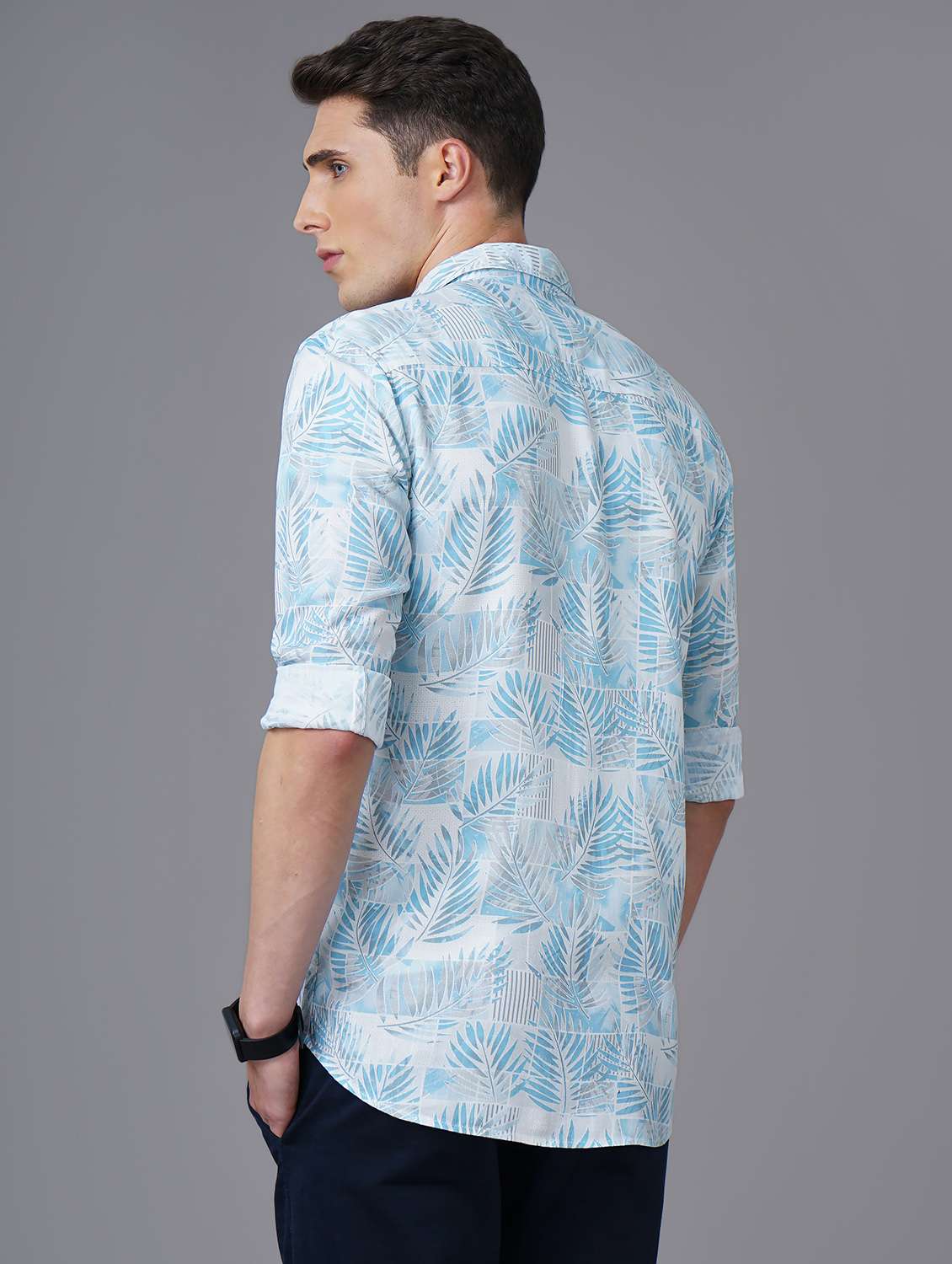 white printed casual shirt - 18566611 -  Standard Image - 2