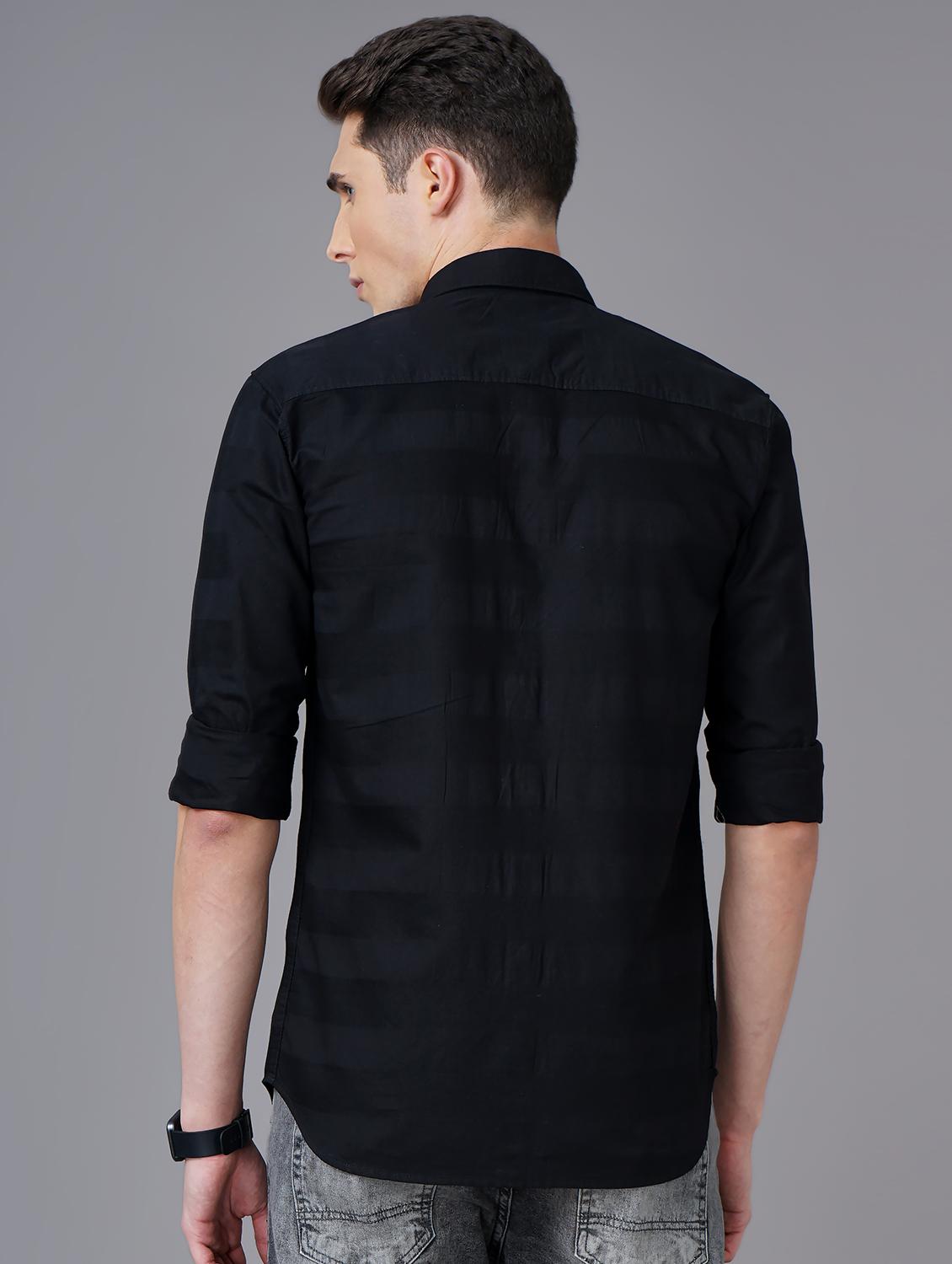 black striped casual shirt - 18566618 - Standard Image - 2