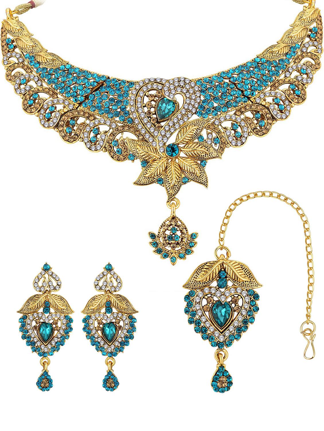 gold plated necklace with earrings  - 18566705 -  Zoom Image - 0
