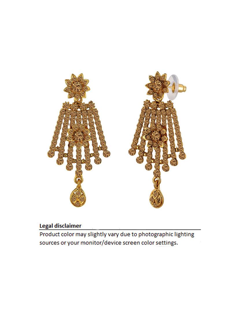 gold plated necklace earing set - 18566743 - Standard Image - 2