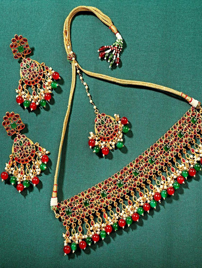gold plated necklace set - 18566772 -  Zoom Image - 0