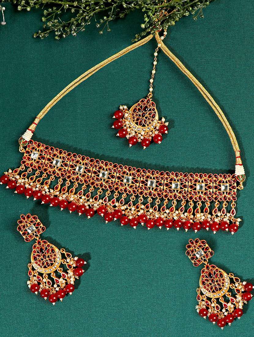 gold plated necklace set