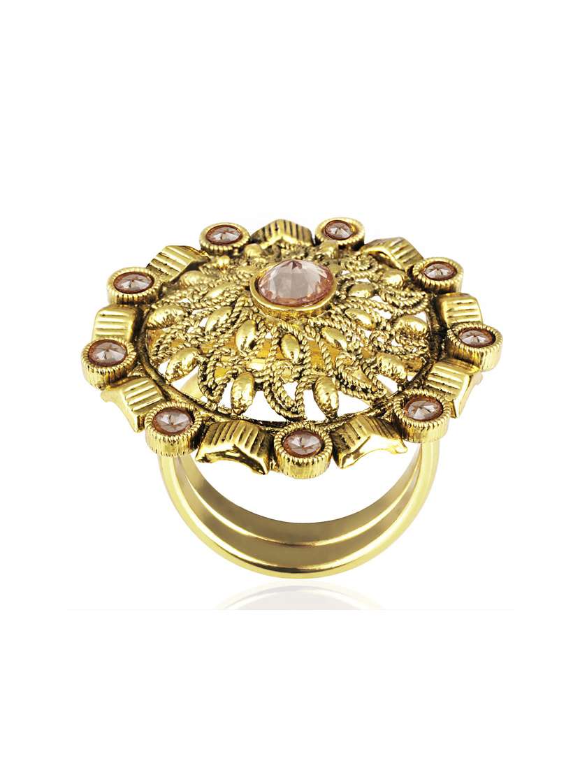 gold plated hand ring