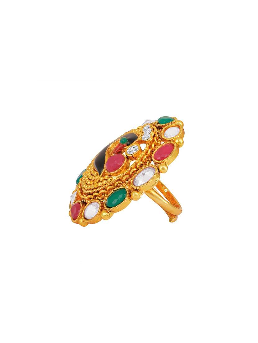 gold plated hand ring - 18566886 - Standard Image - 2