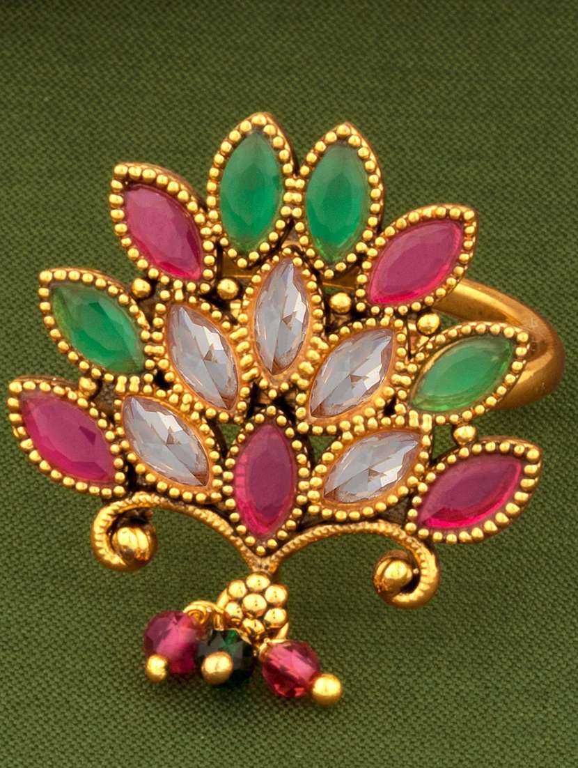 gold plated hand ring