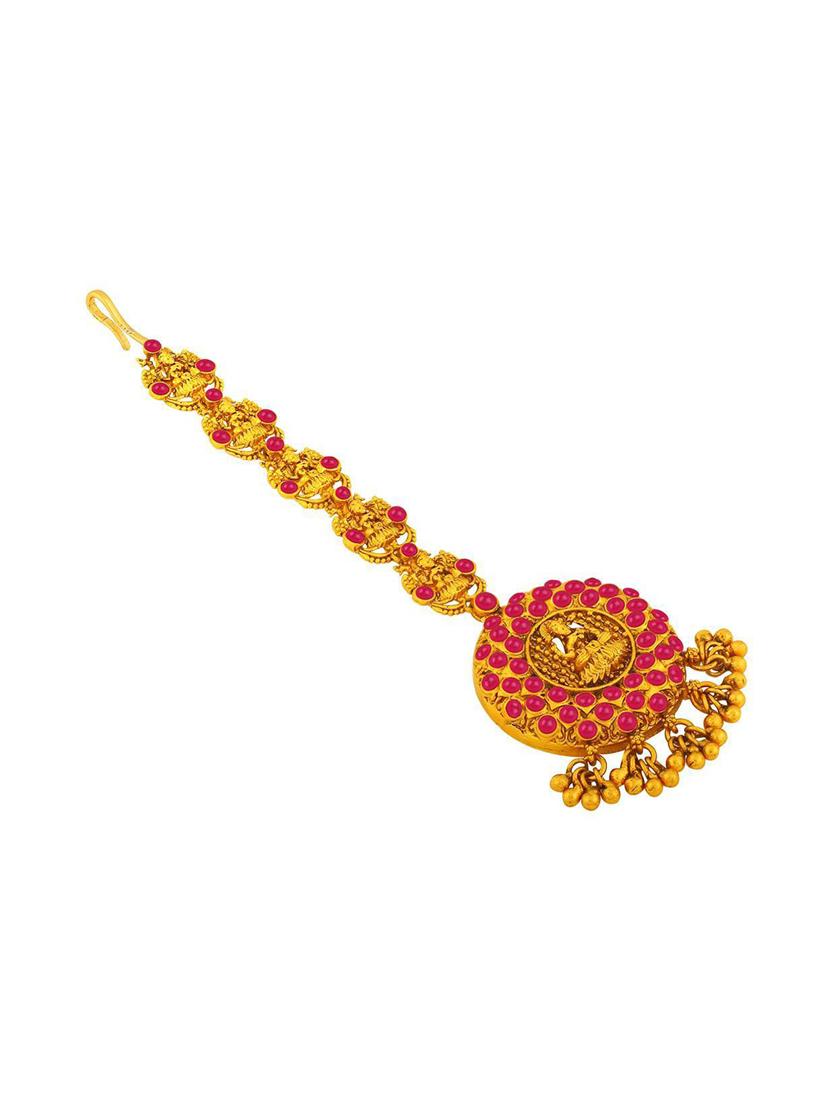 gold single maang teeka - 18566938 - Standard Image - 2