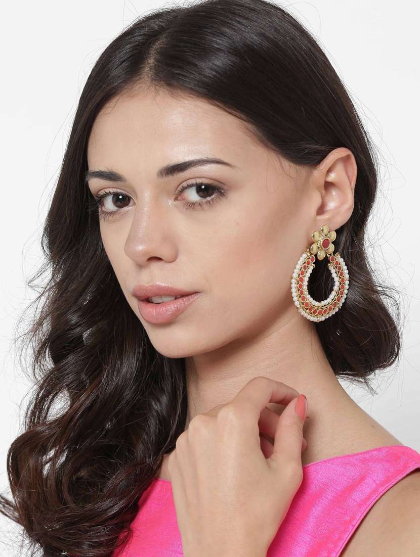 multi colored metal drop earring - 18567248 -  Standard Image - 2