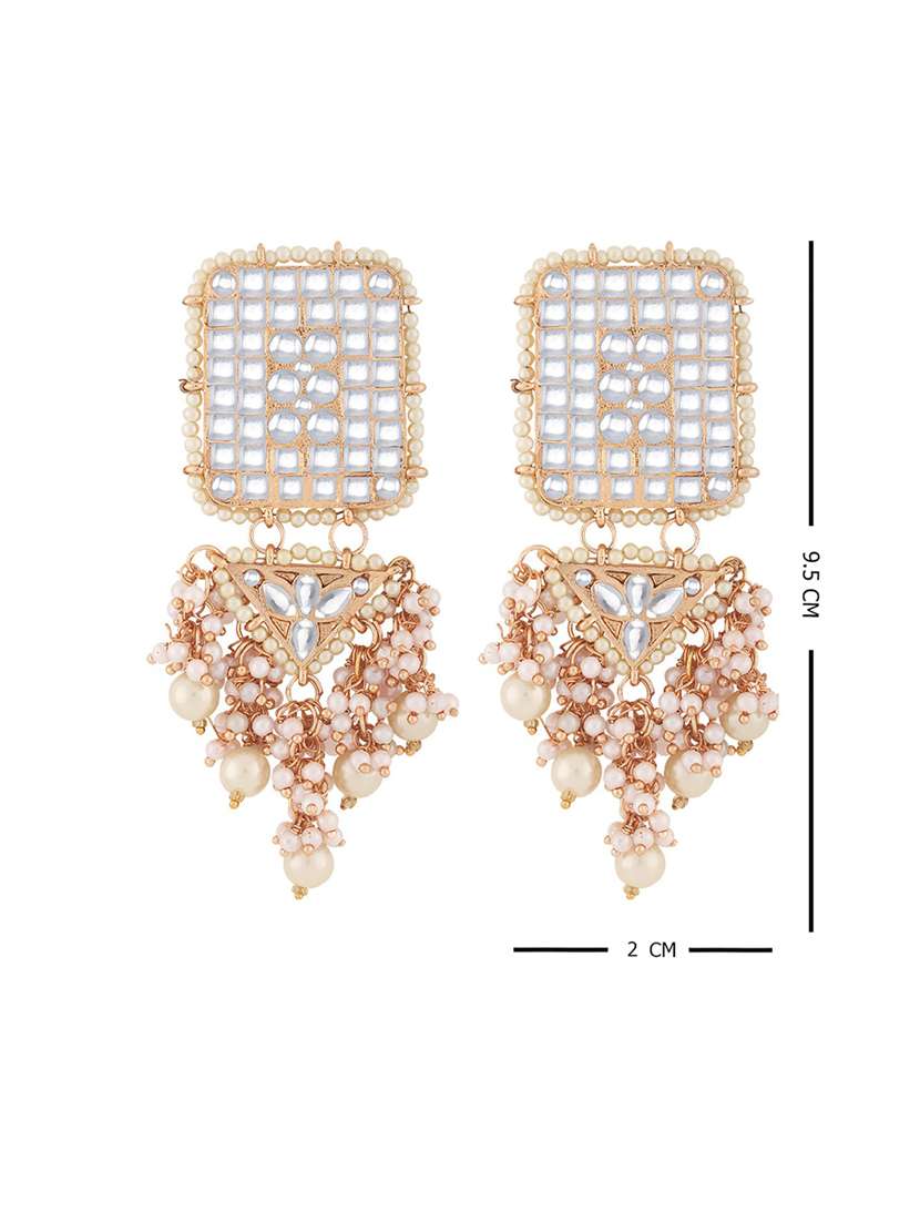 gold metal drop earring - 18567369 -  Standard Image - 2