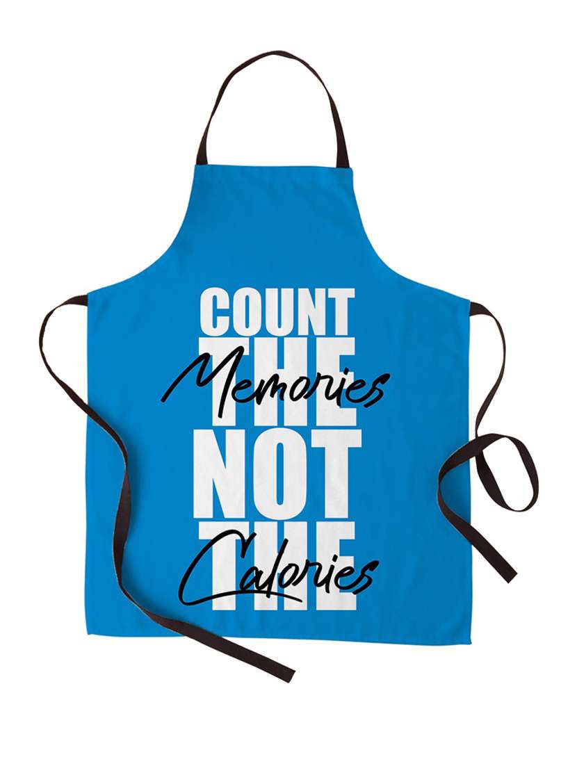 count the memories printed canvas cotton kitchen apron for women/men (55 cms x 81 cms)
