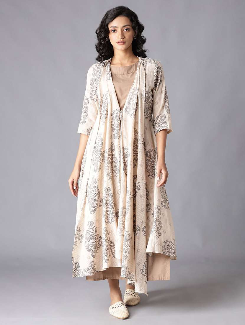 paisley kurta with jacket set