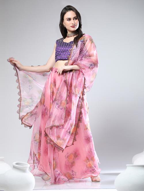 floral printed lehenga choli with dupatta - 18570722 - Standard Image - 0