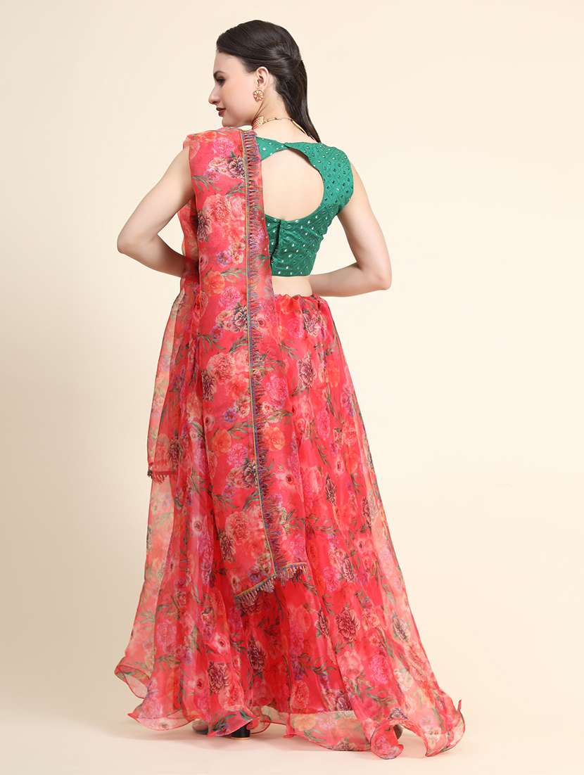 Floral Printed Lehenga Choli With Dupatta