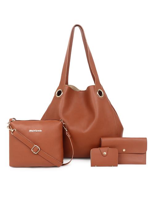 tan solid tote bag combo  - 18570834 -  Standard Image - 0