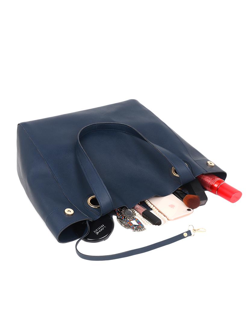 navy blue solid tote bag combo - 18570844 - Standard Image - 2