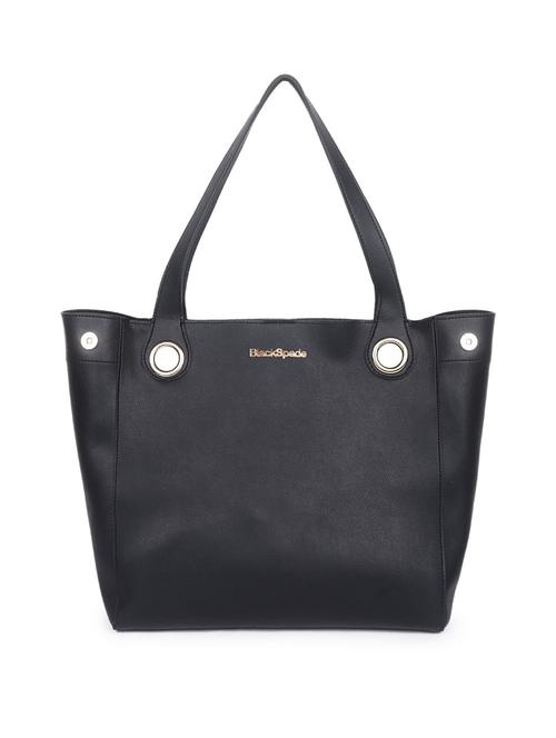 black solid regular tote - 18570849 -  Standard Image - 0