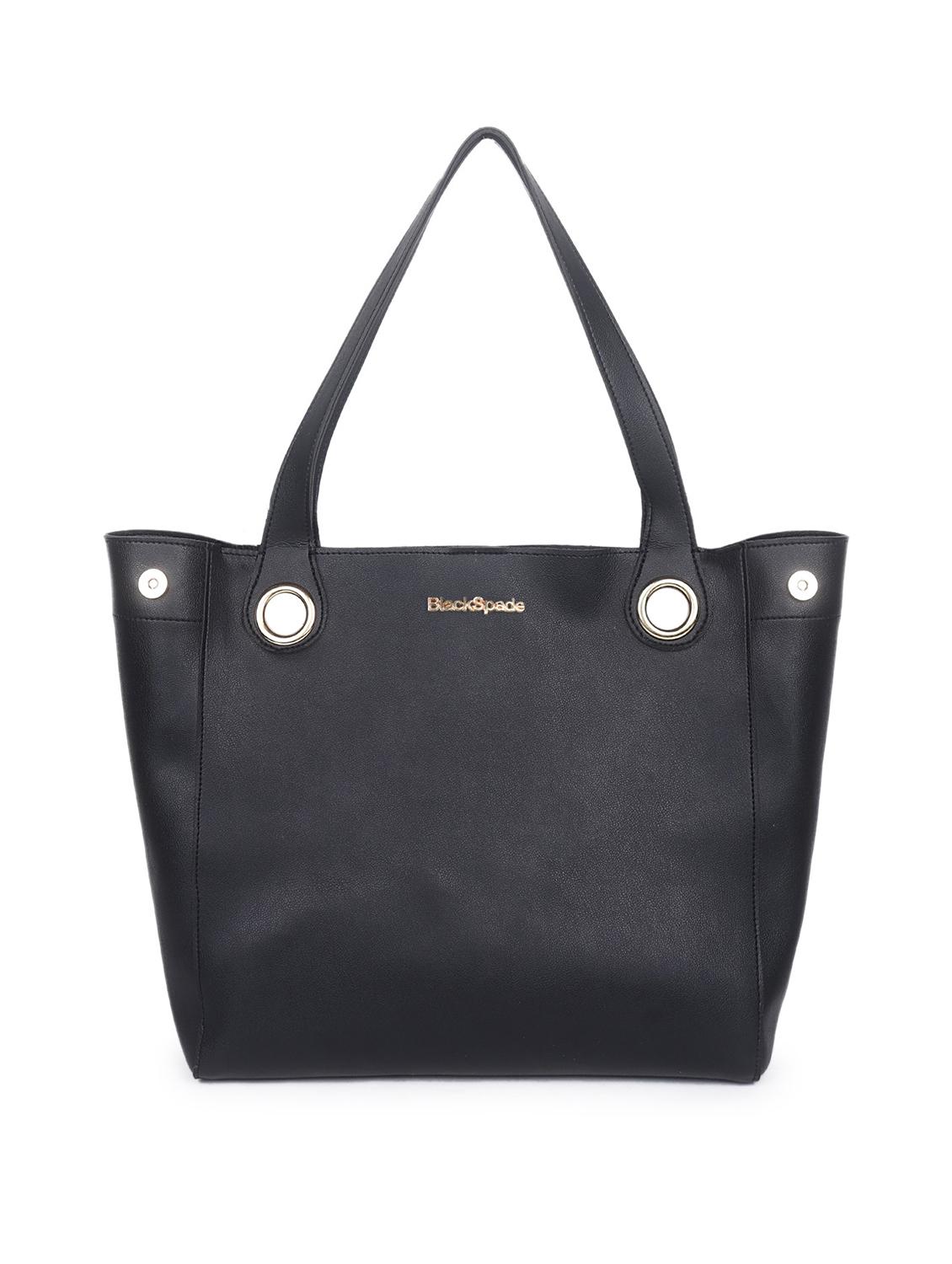 black solid regular tote - 18570849 -  Zoom Image - 0